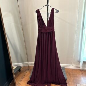 Lulus wine red gown